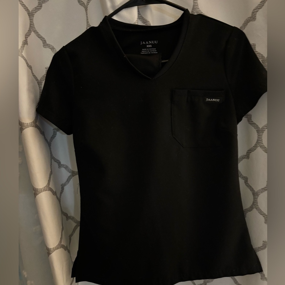 Jaanuu Black Top & Jogger scrubs XXS XXSP